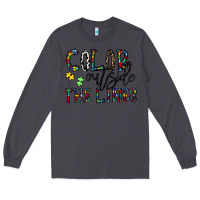 Smoke color outside the lines Long Sleeve Tee - CowhideDigitalArt