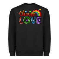 Black choose love Heavyweight Sweatshirt - texasbilliewilder