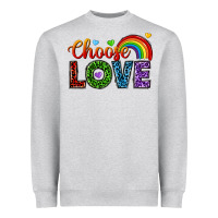 Heather Grey choose love Heavyweight Sweatshirt - texasbilliewilder