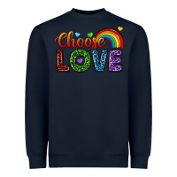 Navy choose love Heavyweight Sweatshirt - texasbilliewilder