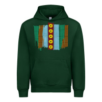 Forest Green Western Sunflower Farm Life Brush Strokes Urban Hoodie - Bettercallsaul