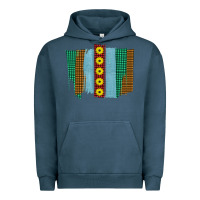 Pigment Midnight Navy Western Sunflower Farm Life Brush Strokes Urban Hoodie - Bettercallsaul