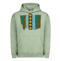 Pigment Oil Green Western Sunflower Farm Life Brush Strokes Urban Hoodie - Bettercallsaul