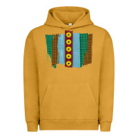 Pigment Peanut Butter Western Sunflower Farm Life Brush Strokes Urban Hoodie - Bettercallsaul