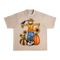 French Oak pumpkin sunflower fall scarecrow Urban Heavy Tee - RanaPortraitStore