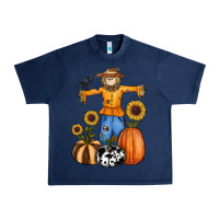Navy pumpkin sunflower fall scarecrow Urban Heavy Tee - RanaPortraitStore