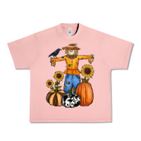 Salmon pumpkin sunflower fall scarecrow Urban Heavy Tee - RanaPortraitStore
