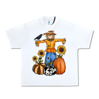 White pumpkin sunflower fall scarecrow Urban Heavy Tee - RanaPortraitStore