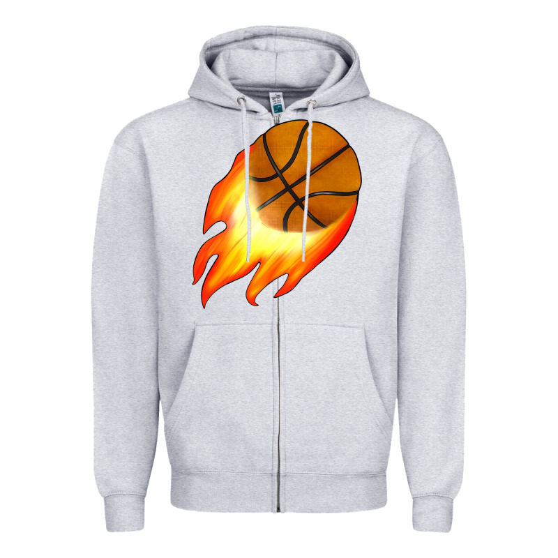 Basketball Zipper Hoodie by JahusDesignShop | Teevron