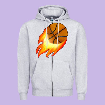 Basketball Zipper Hoodie Designed By Jahusdesignshop