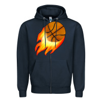 Navy basketball Zipper Hoodie - JahusDesignShop