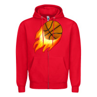 Red basketball Zipper Hoodie - JahusDesignShop