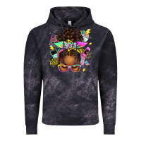 Cloud Black 90s afro messy bun Vintage Hoodie - texasbilliewilder