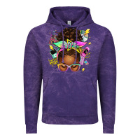 Cloud Purple 90s afro messy bun Vintage Hoodie - texasbilliewilder