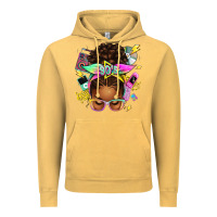 Vintage Mustard 90s afro messy bun Vintage Hoodie - texasbilliewilder