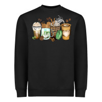Black latte coffee cups Heavyweight Sweatshirt - Zillion Design Studio