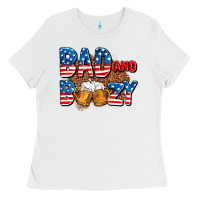 White bad and boozy usa Ladies Tee - AdoDesignShop