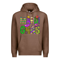 Chestnut Mardi Gras Carnaval Mask With Fleur De Lis Premium Hoodie - BundleAndBundleShop