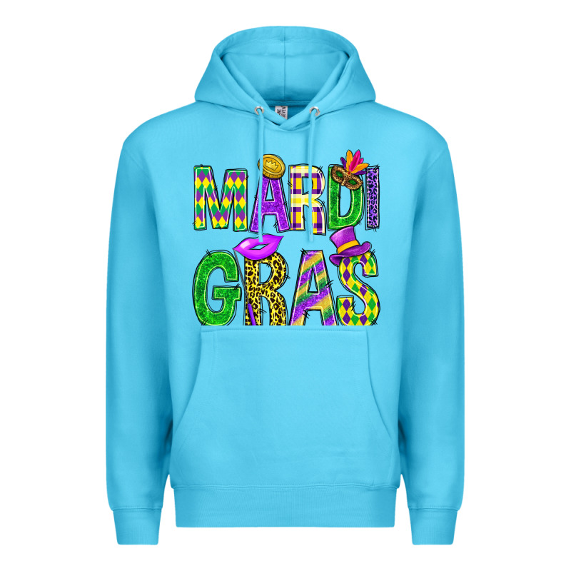 Mardi Gras Carnaval Mask With Fleur De Lis Premium Hoodie by BundleAndBundleShop | Teevron