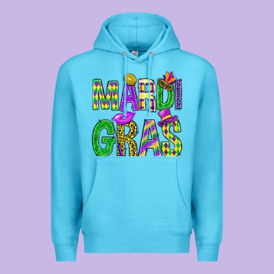 Mardi Gras Carnaval Mask With Fleur De Lis Premium Hoodie Designed By Bundleandbundleshop