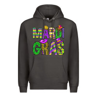 Smoke Mardi Gras Carnaval Mask With Fleur De Lis Premium Hoodie - BundleAndBundleShop