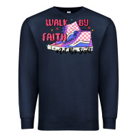 Navy walk by faith Premium Sweatshirt - MaliasSmallBusiness