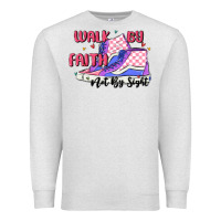 Oatmeal Heather walk by faith Premium Sweatshirt - MaliasSmallBusiness