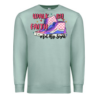 Seafoam walk by faith Premium Sweatshirt - MaliasSmallBusiness