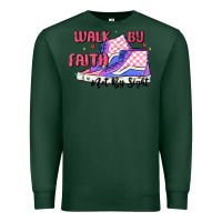 Sports Green walk by faith Premium Sweatshirt - MaliasSmallBusiness