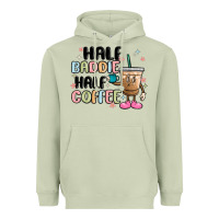 Matcha half baddie half coffee Heavyweight Hoodie - MaliasSmallBusiness