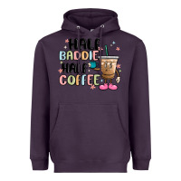 Plum half baddie half coffee Heavyweight Hoodie - MaliasSmallBusiness