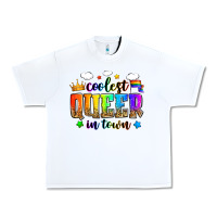 White coolest queer in town Urban Heavy Tee - Zillion Design Studio