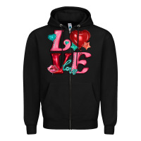 Black love with balloons Zipper Hoodie - AdoDesignShop