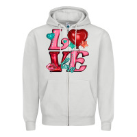 Dove Grey love with balloons Zipper Hoodie - AdoDesignShop