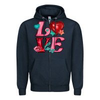 Navy love with balloons Zipper Hoodie - AdoDesignShop