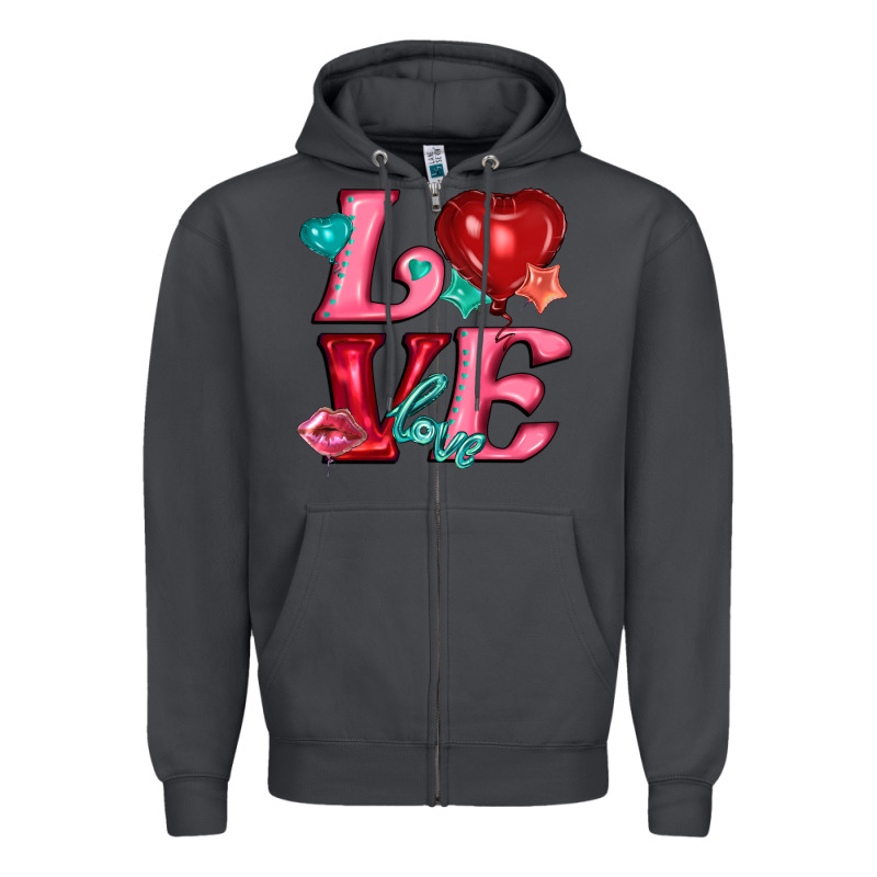 Love With Balloons Zipper Hoodie by AdoDesignShop | Teevron