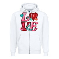 White love with balloons Zipper Hoodie - AdoDesignShop