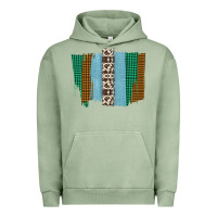 Pigment Oil Green Western Farm Life Cowhide Brush Strokes Urban Hoodie - Bettercallsaul