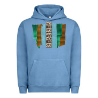 Pigment Pebble Blue Western Farm Life Cowhide Brush Strokes Urban Hoodie - Bettercallsaul