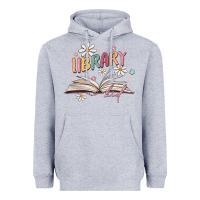 Heather Grey library kid Heavyweight Hoodie - MaliasSmallBusiness