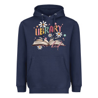 Navy library kid Heavyweight Hoodie - MaliasSmallBusiness