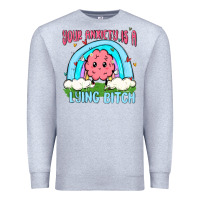 Heather Grey your anxiety is a lying bitch Premium Sweatshirt - MaliasSmallBusiness