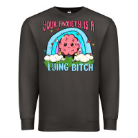 Smoke your anxiety is a lying bitch Premium Sweatshirt - MaliasSmallBusiness