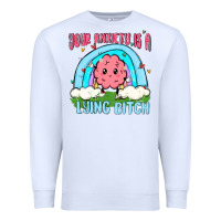 White your anxiety is a lying bitch Premium Sweatshirt - MaliasSmallBusiness