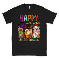 Black Happy hallothankmas dog Classic Tee - FaDigitalArtStudio