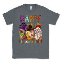 Charcoal Heather Happy hallothankmas dog Classic Tee - FaDigitalArtStudio