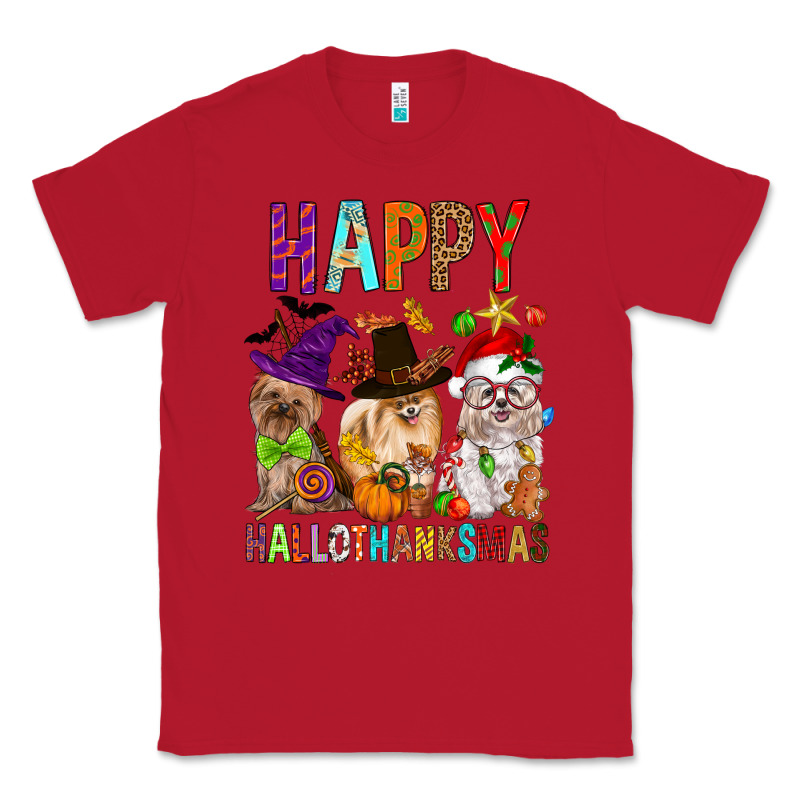 Happy Hallothankmas Dog Classic Tee by FaDigitalArtStudio | Teevron
