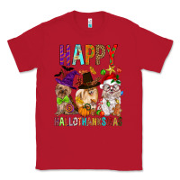 Red Happy hallothankmas dog Classic Tee - FaDigitalArtStudio