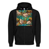 Black student delivery specialist seamless pattern Zipper Hoodie - BundleAndBundleShop