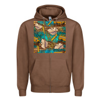 Chestnut student delivery specialist seamless pattern Zipper Hoodie - BundleAndBundleShop